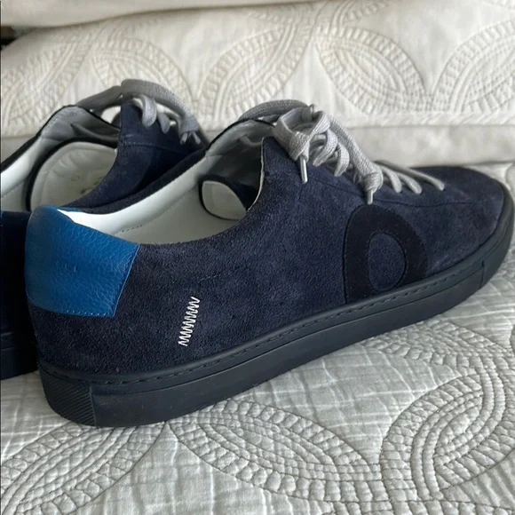 Oliver Cabell Low 1 Blue Suede Sneakers, size 12 mens - Picture 6 of 8